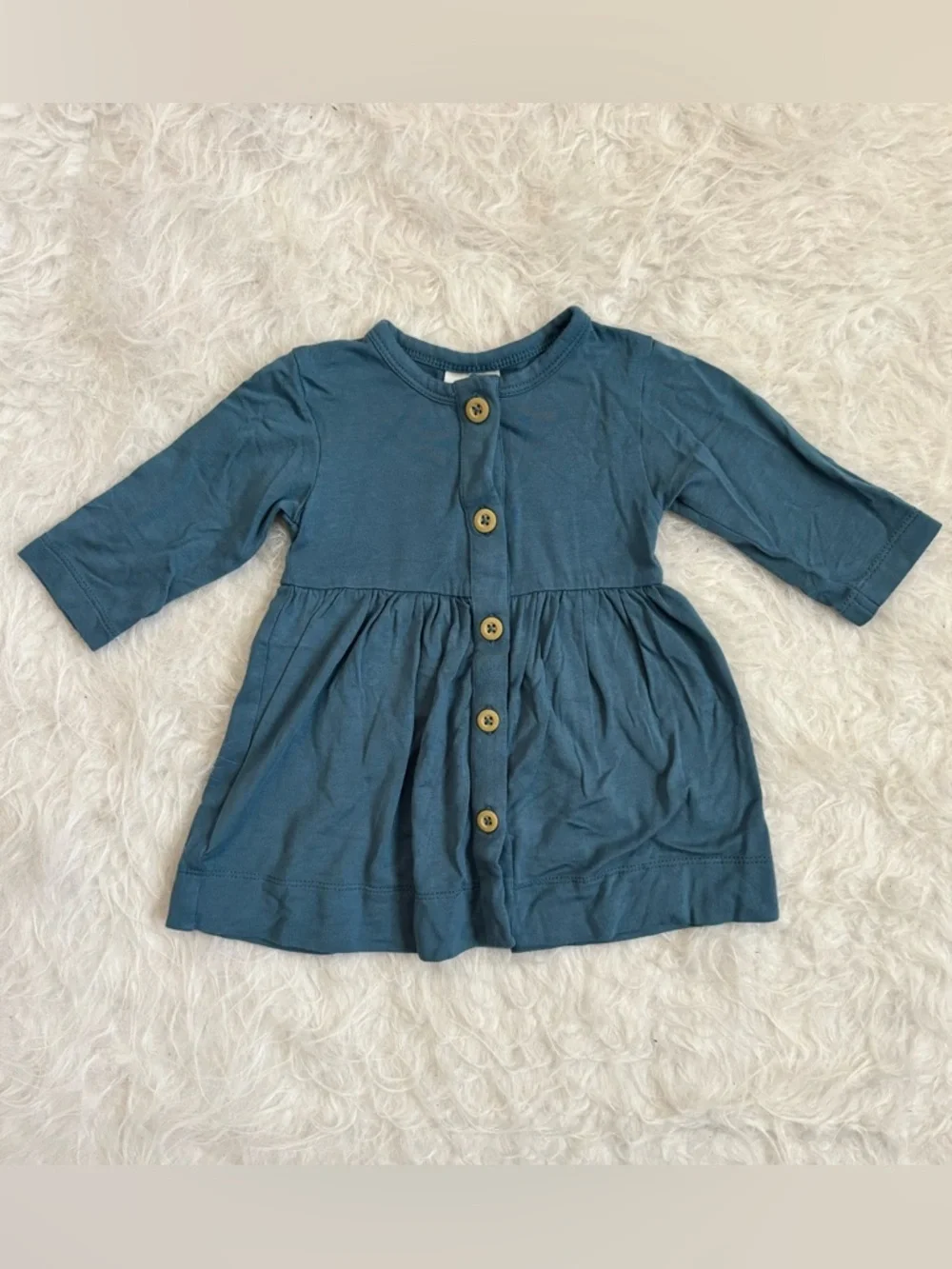 kate quinn Cottagecore Teal Button-Front Luxury Beechwood Modal Dress